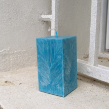Svíčka vonná z palmového vosku - kvádr - modrá