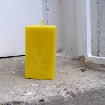 Svíčka vonná z palmového vosku - kvádr - žlutá