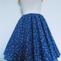 Kolová sukně modrotisk2