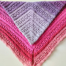 Šátek-pléd háčkovaný "Letní fialka růžová" 