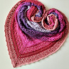 Šátek-pléd háčkovaný "Letní fialka růžová" 