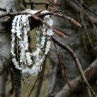 Jarní tání (dlouhý dvouřadý náhrdelník)