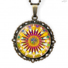 Indiánské léto - Mandala - vintage - přívěsek krk s řetízkem