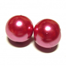 Perla vosková 12 mm - starorůžová - 5 ks