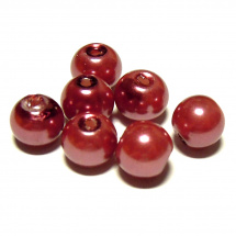 Perla vosková 8 mm - starorůžová - 15 ks