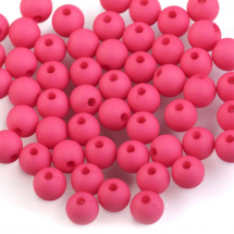 Plastové korálky 6mm (50ks) - růžová