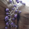 Ozdoba do vlasů z fialových perliček