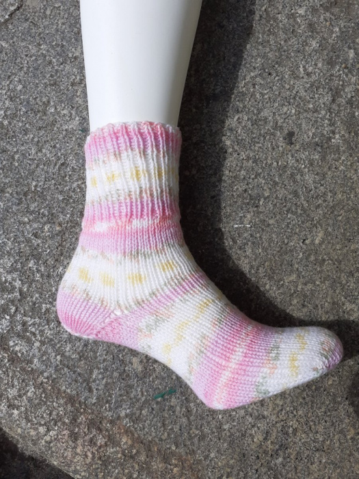 ponožky růžovo bílé