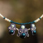 komplet - modrostříbrný náhrdelník a náušnice