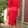Červené krížené šaty dlouhé