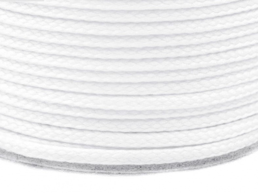 Oděvní šňůra PES 2 mm (50m) - bílá