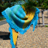 Pletený šátek - slunečné pobřeží