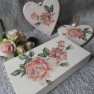 Krabička dárková, svatební romantická s vintage růžemi