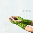 Jarně zelené návleky na ruce
