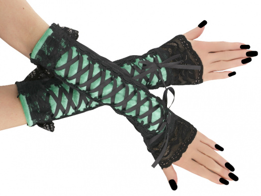 Dámské společenské zelené rukavice 5M