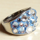 Velký modrý prsten z chirurgické oceli