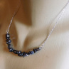 Náhrdelník - Hematitový náhrdelník s nerezem