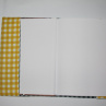 Obal na knihy žlutý/zelený vzor bílé čtverce