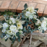 Svatební kytice se stabilizovaným eukalyptem