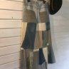  sukně riflová s batik úpletem  