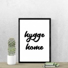Plakát, obrázek, grafika Hygge home, A4