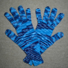 Rukavice prstové-modrý melír (17-19 cm)