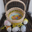 Košíček na 10 vajíček - malovaná vajíčka