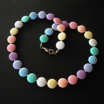 Duha - pastelový lentilkový náhrdelník