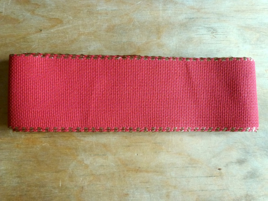 Kanavová stuha na vyšívání červená šíře 70 mm