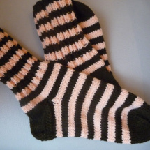 Ponožky lososovo-hnědé-38-39