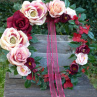 Velký barevný věnec s růžemi_ 38 cm
