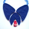 Modrý náhrdelník - chir. ocel