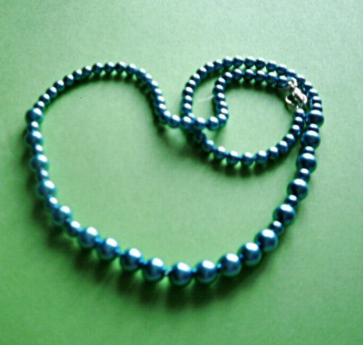 náhrdelník - modré perličky