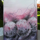 Malovaný obrázek růžové hortenzie