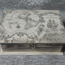 Krabička dárková kniha větší vintage mapa