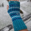 pletené rukavice bezprsťáky tyrkysové