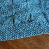 Modrá pletená deka pro miminko + DÁREK