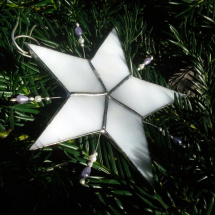 Hvězda - bílá - 15,5 cm