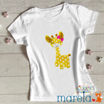 Dívčí hravé tričko se žirafou