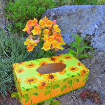 krabička na kapesníky slunečnice