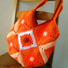 Milujeme pomeranče .... háčkovaná patchworková kabelka