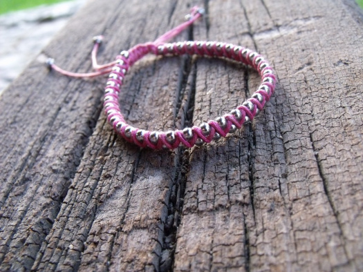 Summer whipped bracelets - růžový