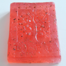 Glycerinové jahodové peelingové mýdlo