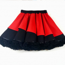 Oboustranná FuFu sukně černo-červená
