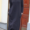 Černé šaty s kapucí - dlouhé