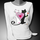 Dámské tričko – "Kočičí láska" /vel. M