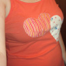 Oranžové tílko srdce vel.42 i jako těhotenské