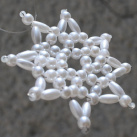 Vánoční hvězdička - perleťová bílá osmicípá