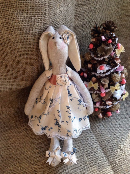 Dekorační panenka Tilda králík