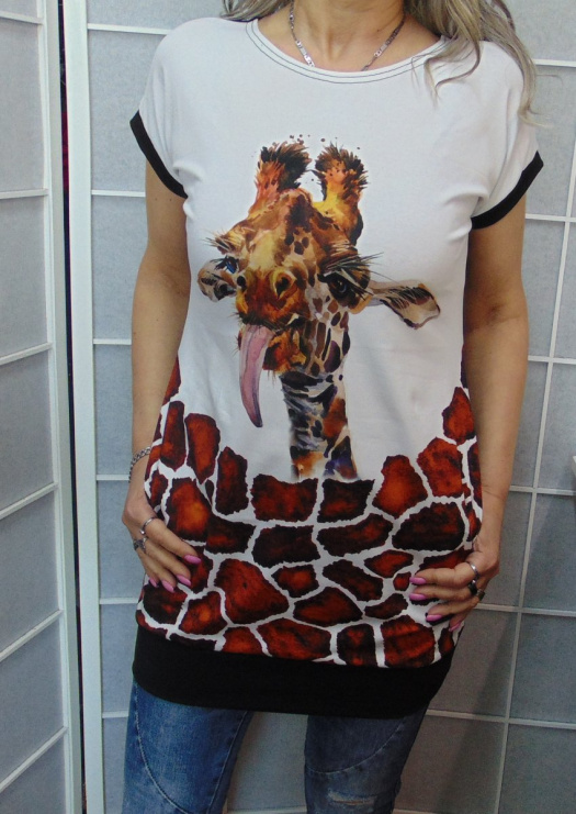 Tunika s kapsami - žirafa, velikost M - VELKÝ VÝPRODEJ